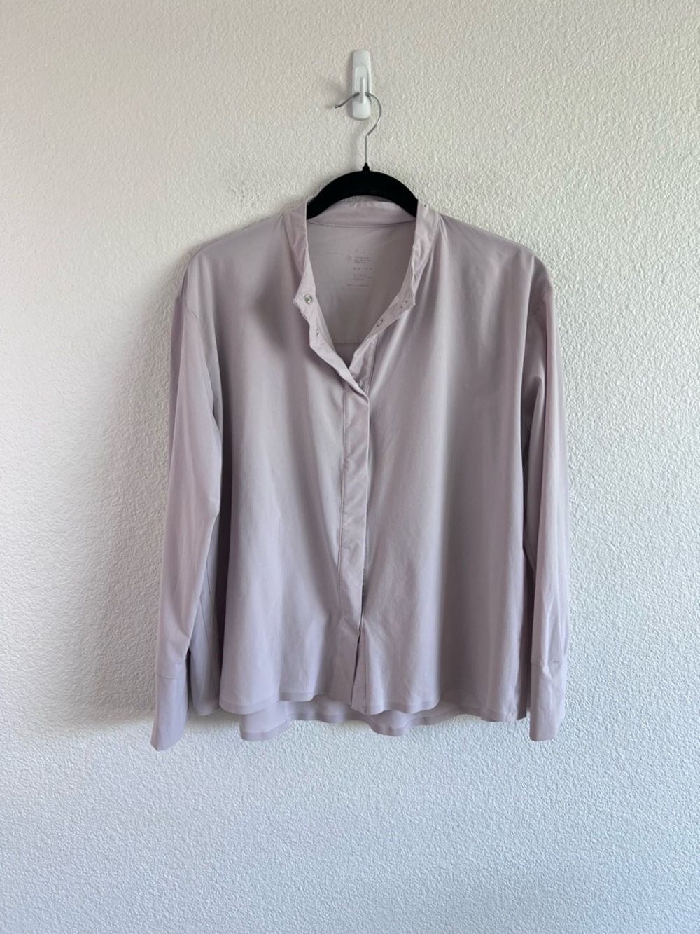 ADAY Women's Squared Out Snap-Up Long Sleeve Shirt Pink